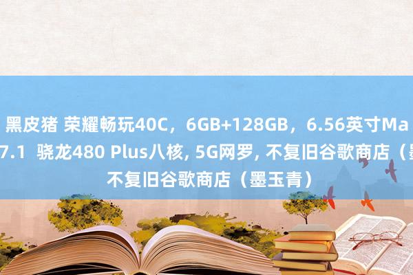 黑皮猪 荣耀畅玩40C，6GB+128GB，6.56英寸MagicOS 7.1  骁龙480 Plus八核， 5G网罗， 不复旧谷歌商店（墨玉青）