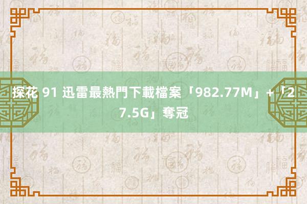 探花 91 迅雷最熱門下載檔案　「982.77M」+「27.5G」奪冠