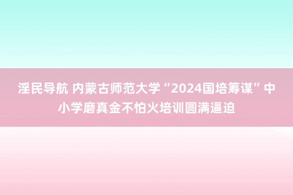 淫民导航 内蒙古师范大学“2024国培筹谋”中小学磨真金不怕火培训圆满逼迫