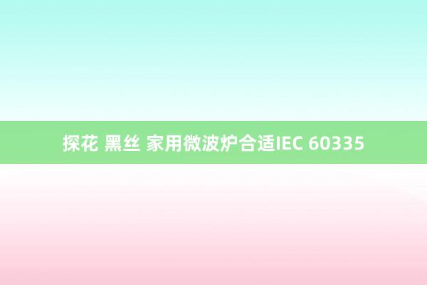 探花 黑丝 家用微波炉合适IEC 60335